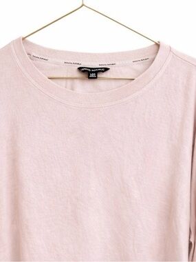 BANANA REPUBLIC Minimalist Quiet Luxury Blush Pink Long-Sleeve Top Size L
